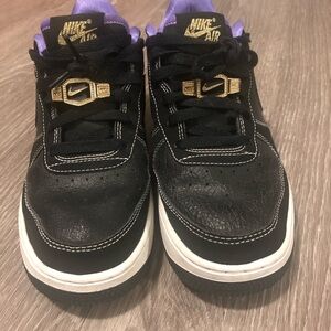 Nike Kids Black and Purple Sneakers
